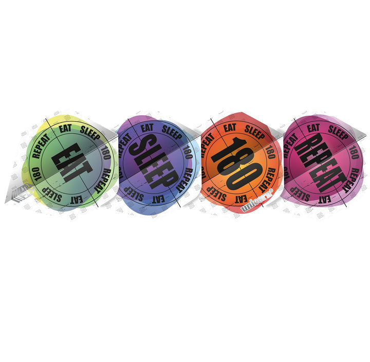 Unicorn Ultrafly.100 Eat Sleep 180 Repeat Standard Dart Flights by Unicorn
