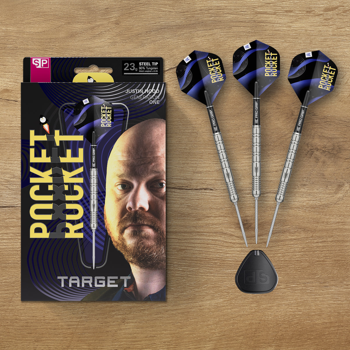 Target Justin Hood 90% 23g SP Steel Tip Darts 2026