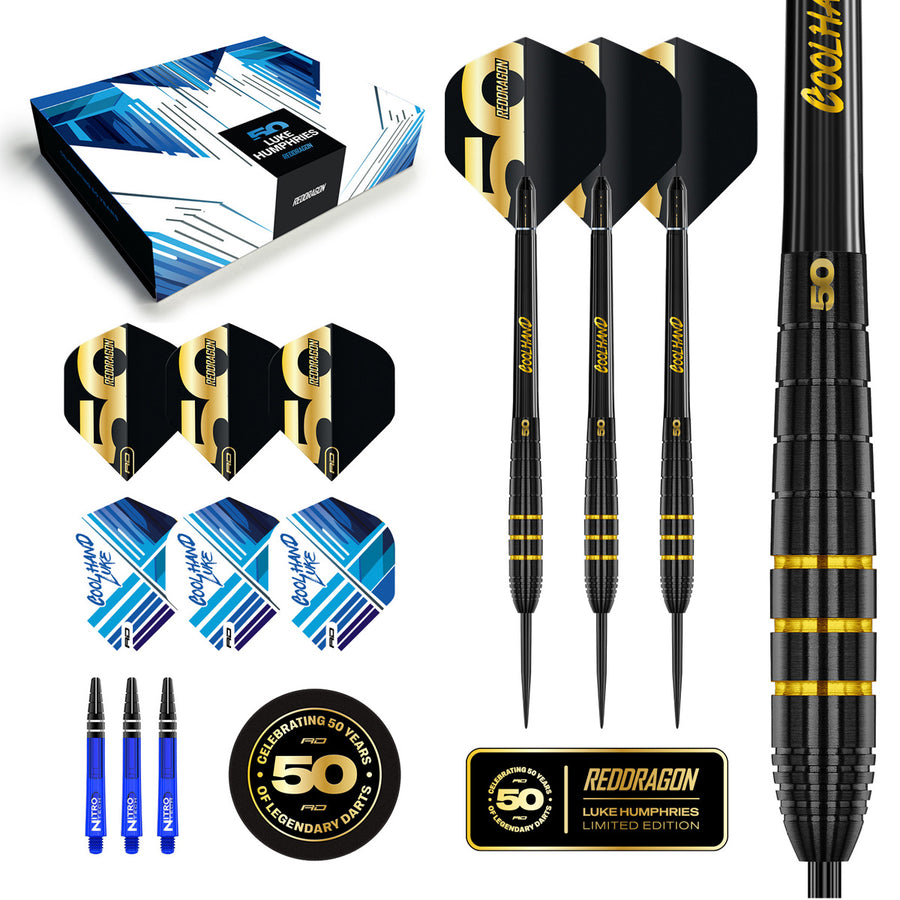 Red Dragon Luke Humphries 50 Years Limited Edition 90% Tungsten Steel Tip Darts