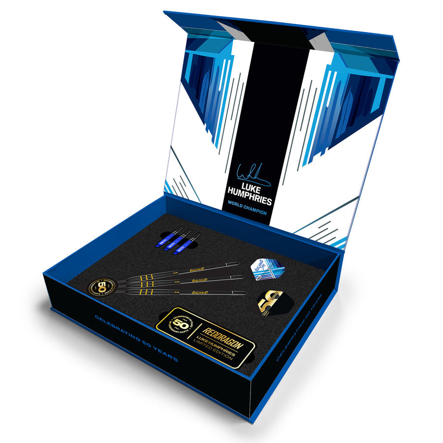 Red Dragon Luke Humphries 50 Years Limited Edition 90% Tungsten Steel Tip Darts