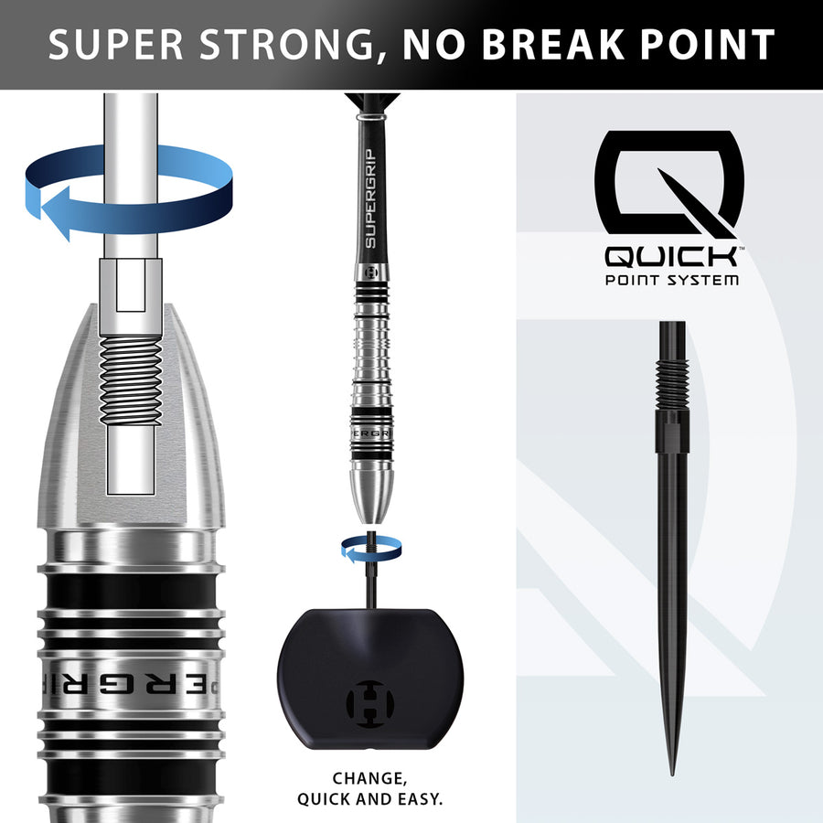 Harrows Supergrip Bomb 90% Tungsten QP Steel Tip Darts