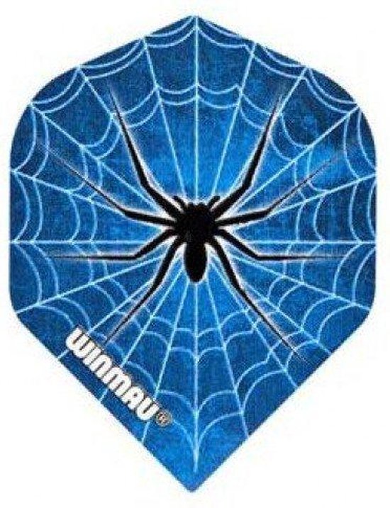 WINMAU - Mega Standard Spider Blue Darts Flights - 1 set per package of each flight (3 Darts flights in total)