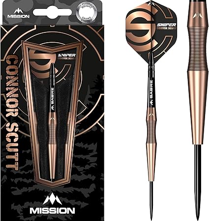Mission Darts Connor Scutt V2 | Steel Tip | Bronze PVD | Sniper, 90% Tungsten