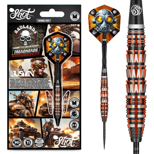 Shot Badlands Rustin 90% Tungsten Steel Tip Darts
