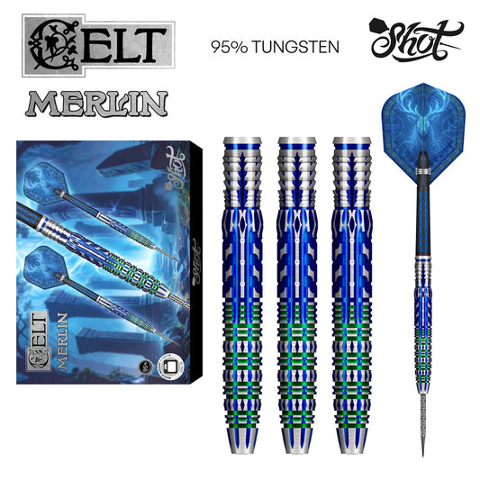 Shot Celt Merlin 95% Tungtsen Steel Tip Darts