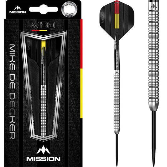 Mission Mike De Decker Darts - Steel Tip - 95% Tungsten - Silver