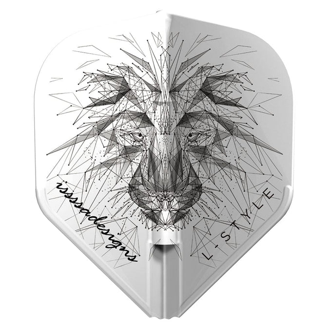 L-Style EZ Dart Flights - Integrated Shaft Cap - L1EZ - Dominik Grüllich - White