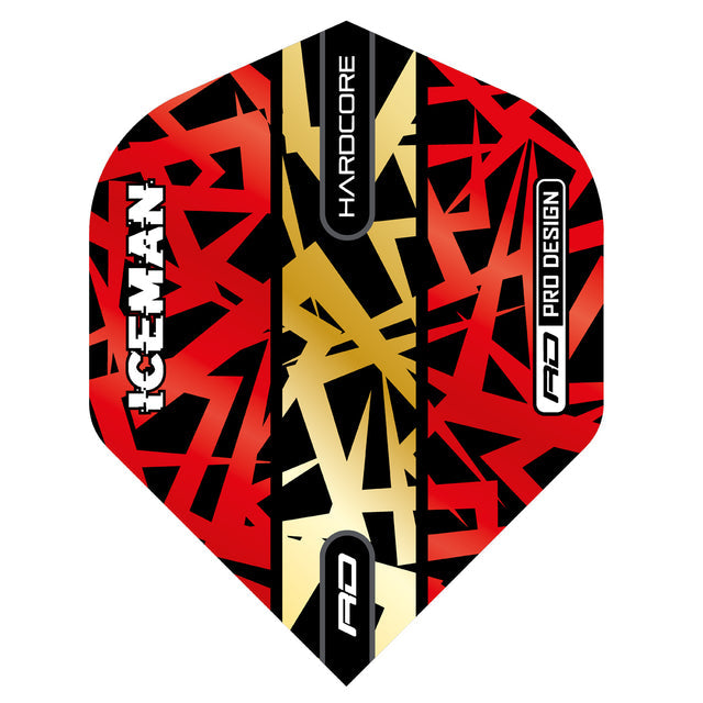 Gerwyn Price Red & Gold Hardcore Premium Standard Dart Flights