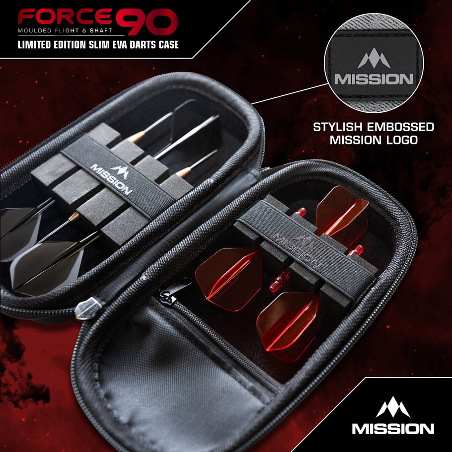 Mission Force 90 Dart Case EVA Moulded Wallet - Limited Edition - Slim - Grey Denim