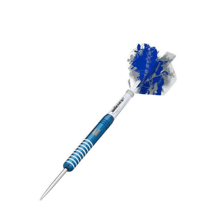 Unicorn Gary Anderson Silver Star Blue 80% Tungsten Steel Tip Darts by Unicorn