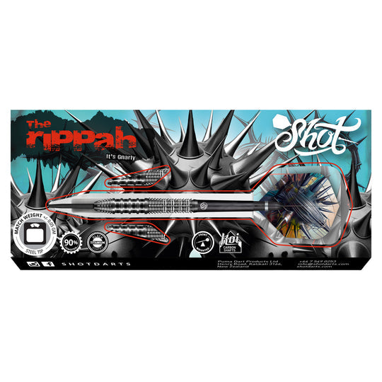 Shot Gnarly Rippah 90% Steel Tip Darts