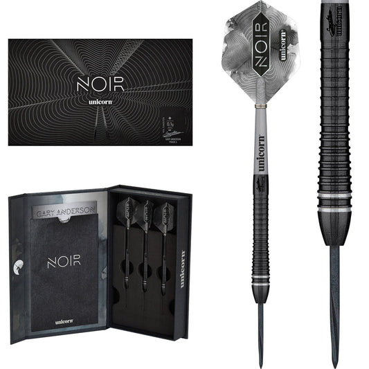 Unicorn Gary Anderson Noir Phase 6 90% Tungsten Steel Tip Darts
