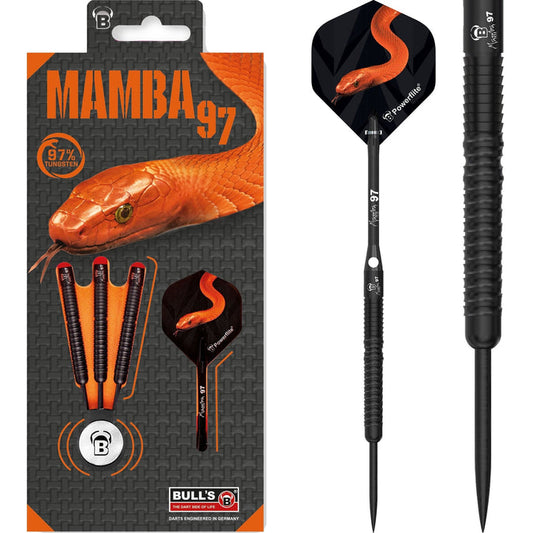 Bull's Mamba 97 Darts - Steel Tip - M6 - Black Titanium
