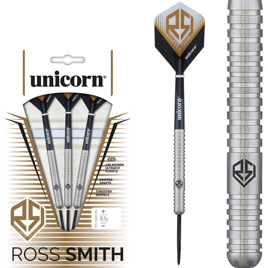 Unicorn Ross Smith Natural 90% Tungsten Steel Tip Darts