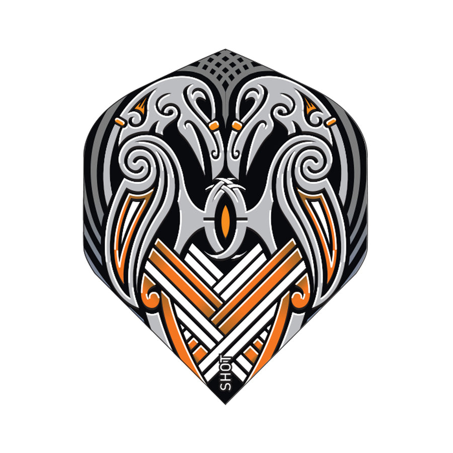 Viking Raven Dart Flight No2 Standard Black by Shot
