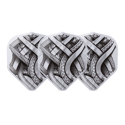 L-Style EZ L1 Mike de Decker Type A Black Clear White Dart Flights