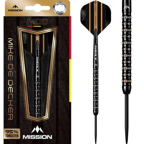 Mission Mike de Decker Black Gold PVD 95% Steel Tip Darts
