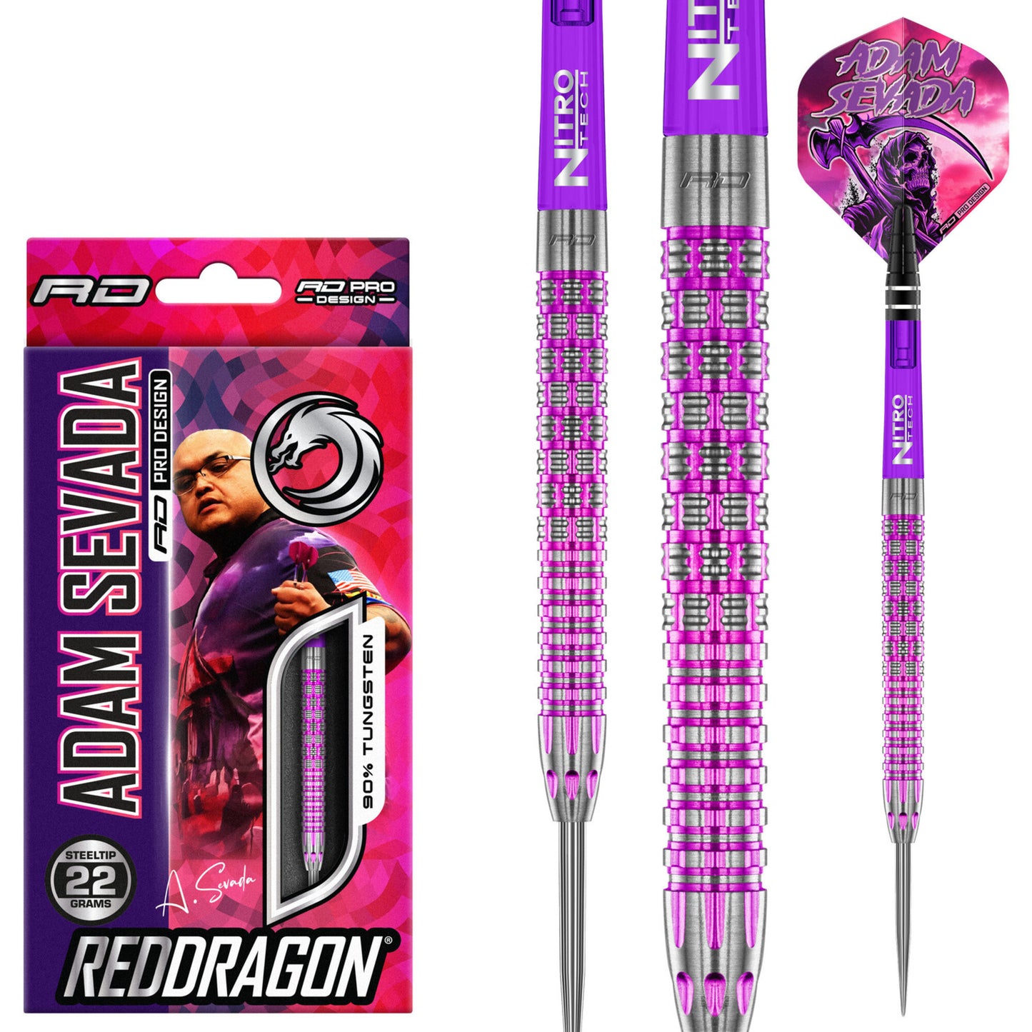 Red Dragon Adam Sevada 90% Steel Tip Darts
