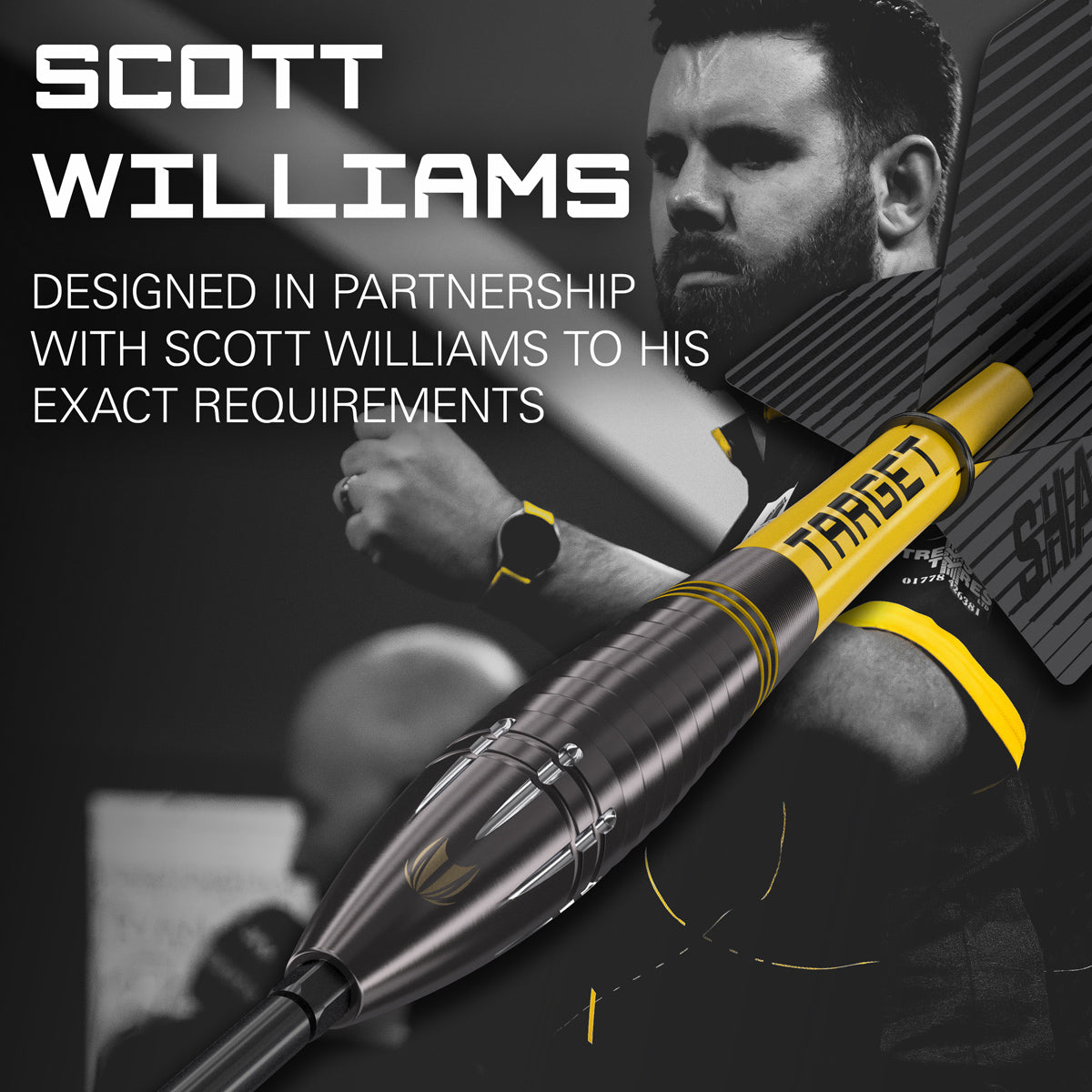 Target Scott Williams Black 90% Tungsten SP Steel Tip Darts
