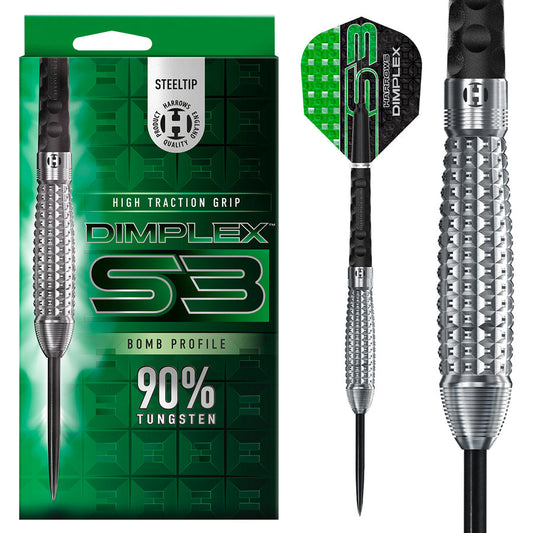 Harrows Dimplex S3 Bomb 90% Tungten Steel Tip Darts