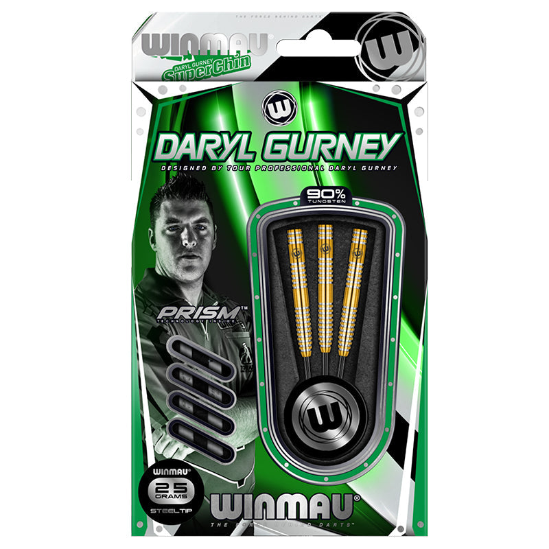 Winmau Daryl Gurney Gold / Golden 90% Tungsten Steel Tip Darts
