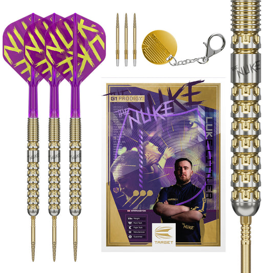 Target Luke Littler G1 Prodigy 90% Tungsten SP Steel Tip Darts