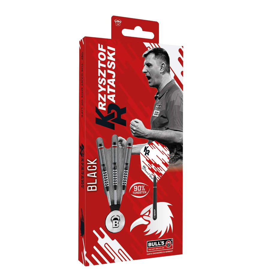 Bull's Krysztof Ratajski Darts - Steel Tip - 90% Tungsten - Black