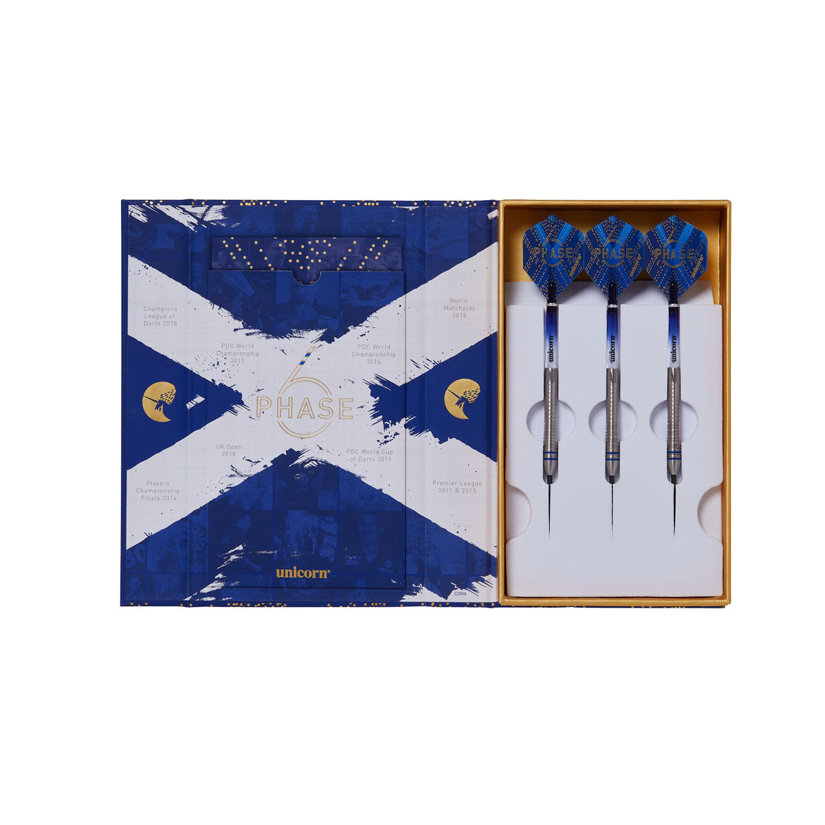 Unicorn Gary Anderson Phase 6 World Champion 90% Tungsten Steel Tip Darts by Unicorn