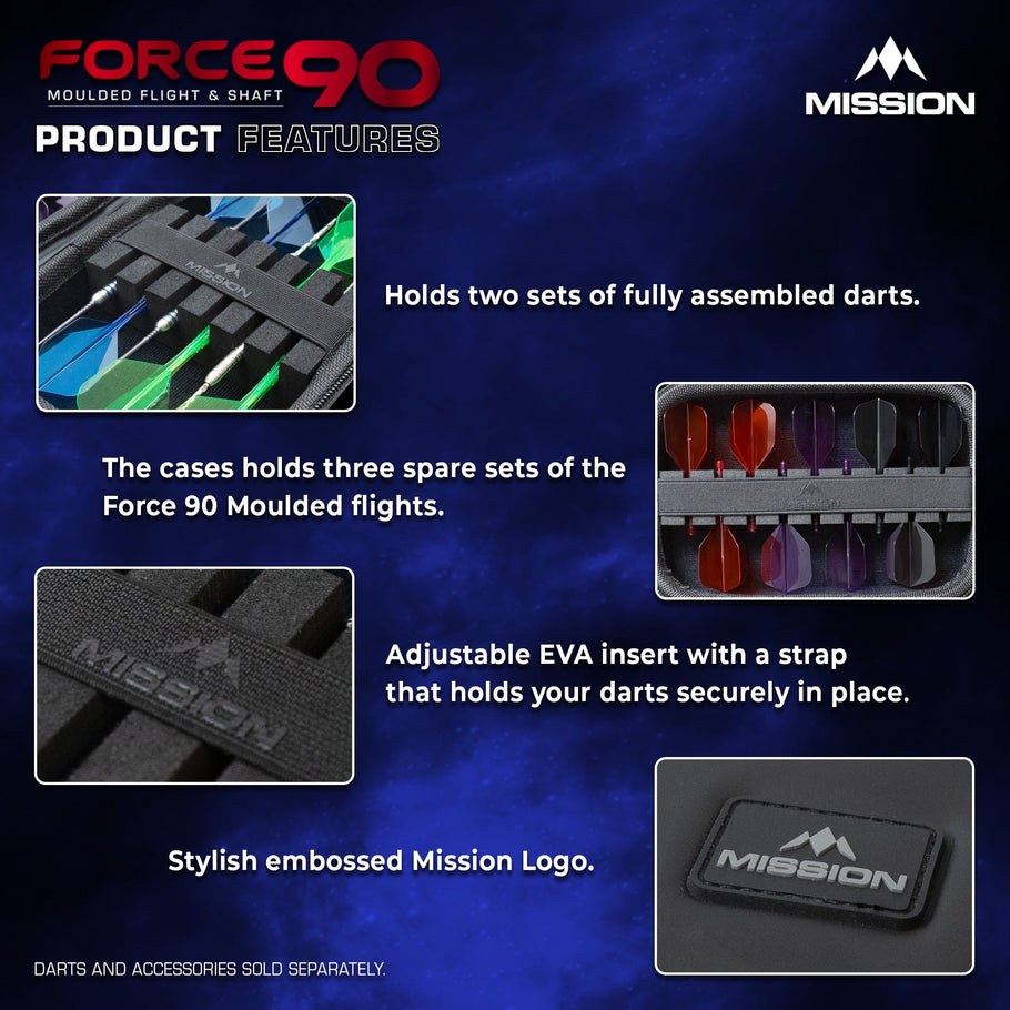 Mission Force 90 Dart Case - EVA Moulded Wallet - Large