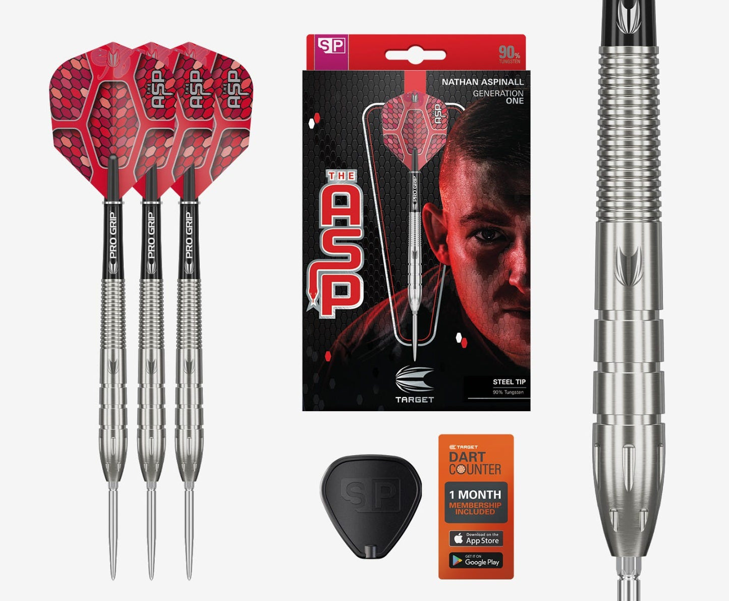 Target Nathan Aspinall G1 90% Tungsten SP Steel Tip Darts