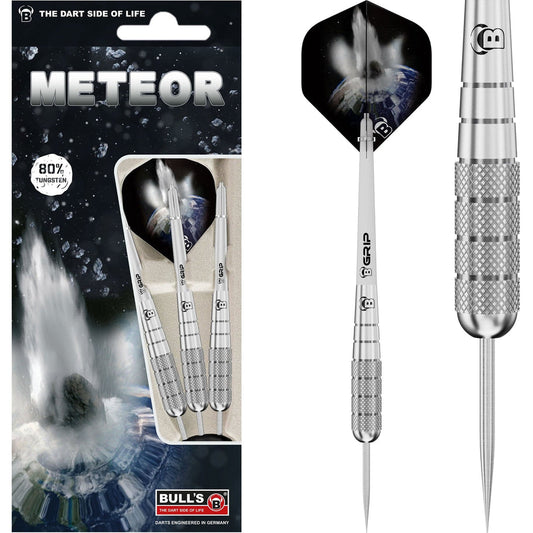 BULL'S Meteor Darts - Steel Tip - 80% Tungsten - MT10 - Front Knurl