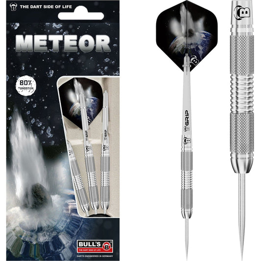Bull's Meteor Darts - Steel Tip - 80% Tungsten - MT9 - Twin Knurl