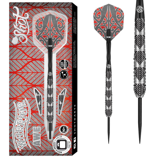 Shot Warrior Darts - Steel Tip - 90% Tungsten - Awe