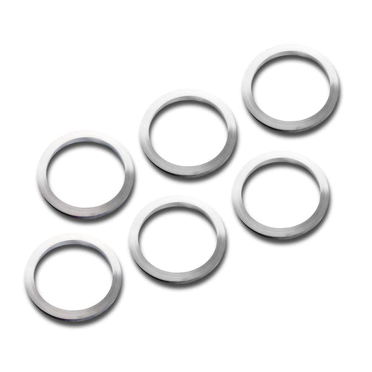 Shot Lock Rings - Set of 6 - Silver