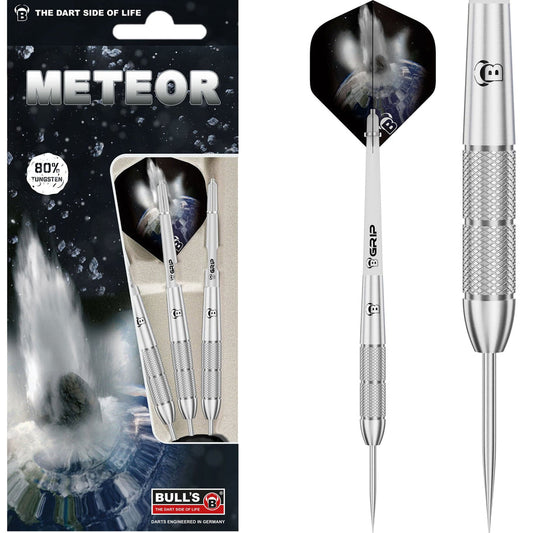 Bull's Meteor Darts - Steel Tip - 80% Tungsten - MT13 - Torpedo Knurl