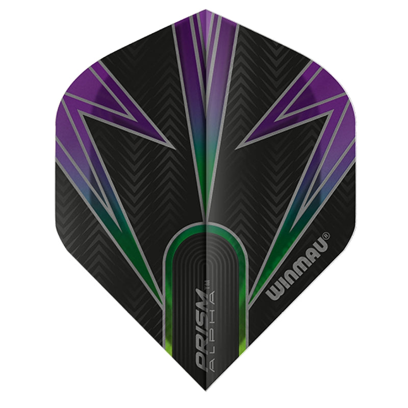 Winmau Flights – Prism Alpha – Black & Multi Lightning – Standard