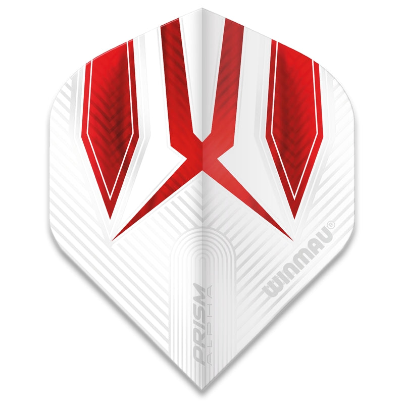 Winmau Flights – Prism Alpha – White & Red – Standard