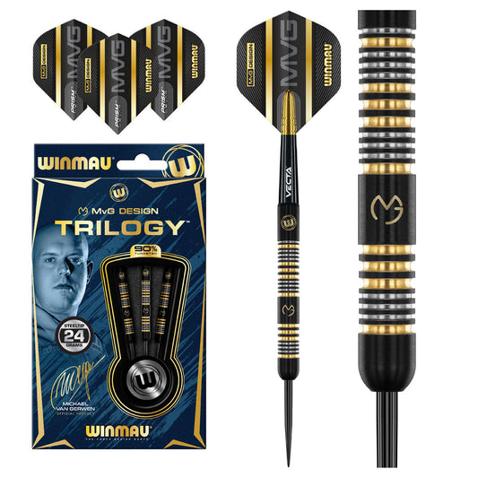 Winmau MVG Trilogy 90% Tungsten Steel Tip Darts