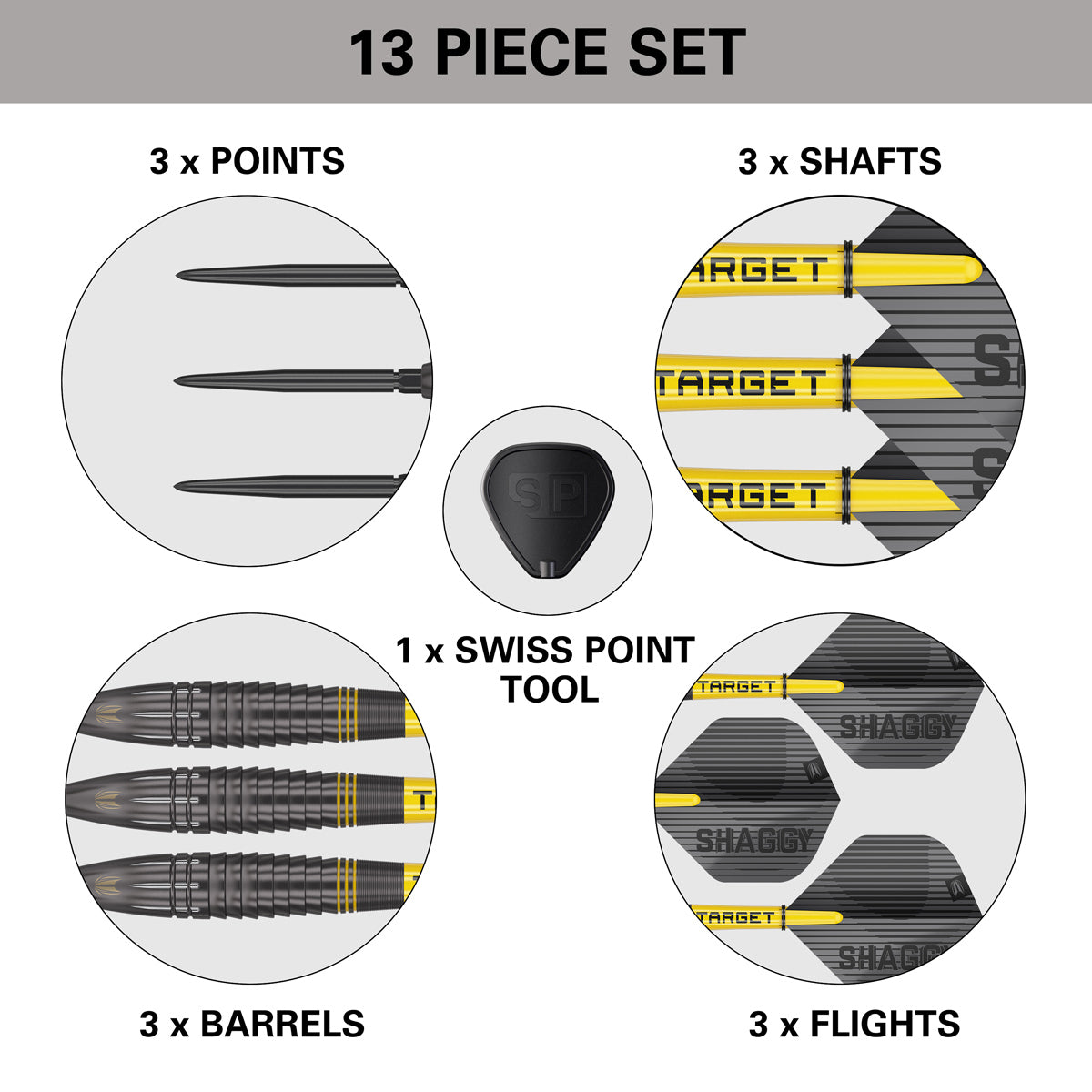 Target Scott Williams Black 90% Tungsten SP Steel Tip Darts