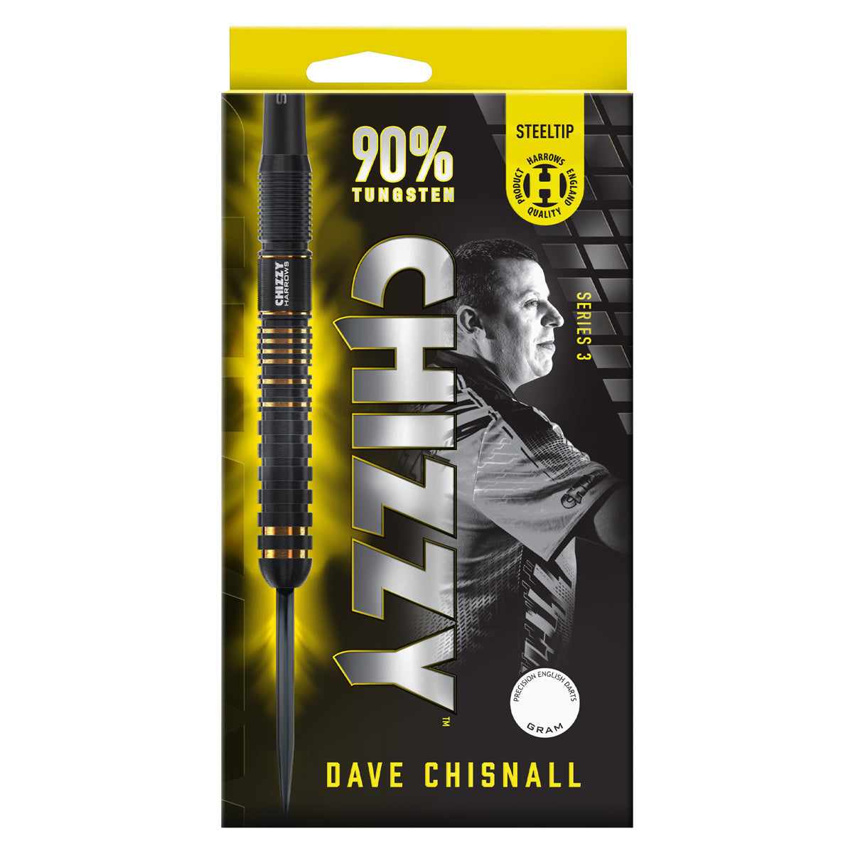 Harrows Dave Chisnall Chizzy Series 3 90% Tungsten Steel Tip Darts