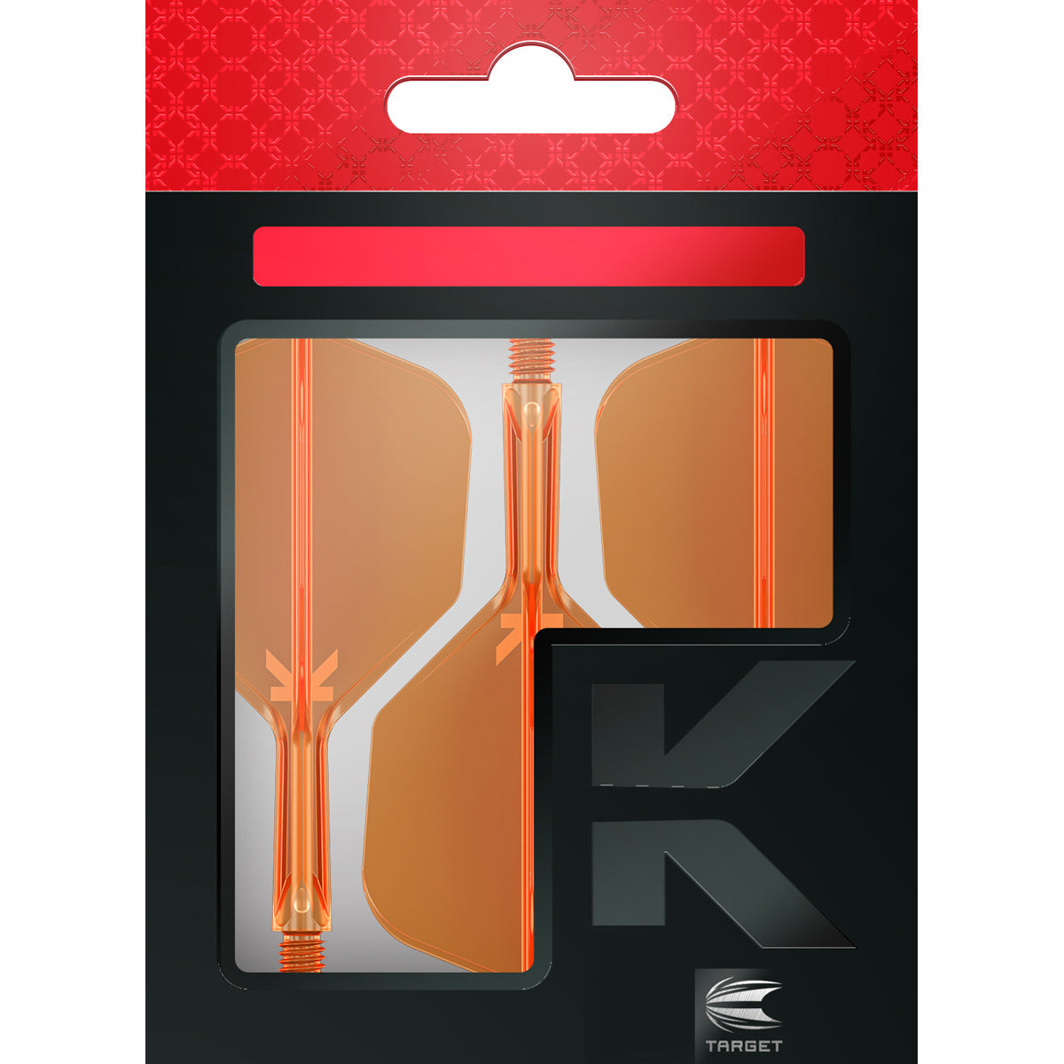 Target K-Flex Neon Orange No6 One Piece Dart Flights