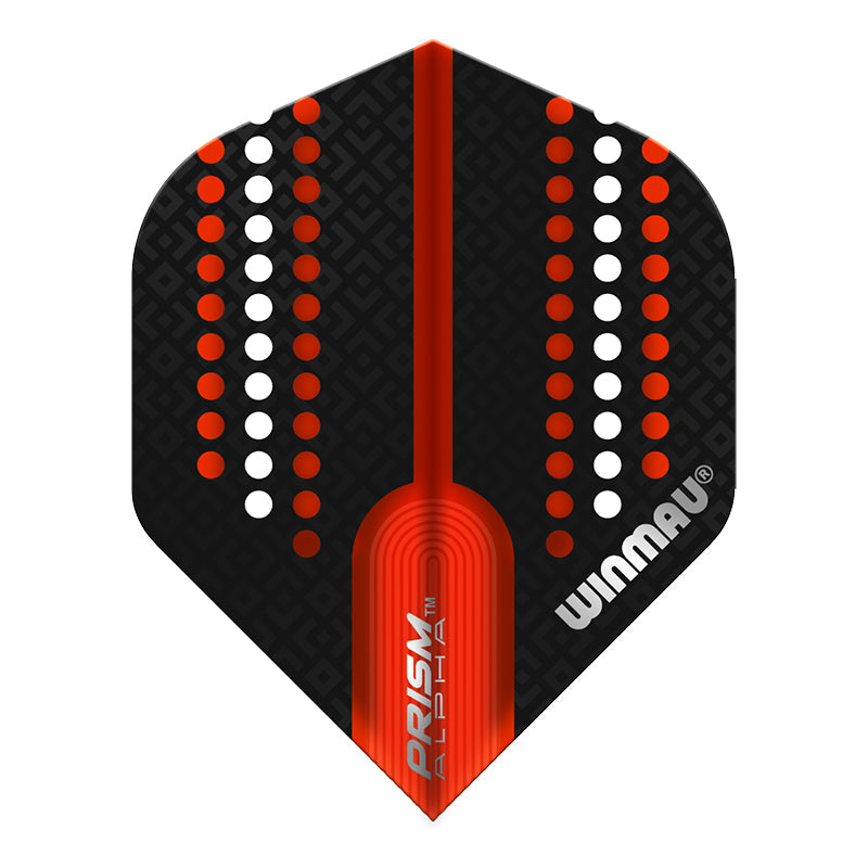 Winmau Black, White & Rocket Red Prism Alpha Standard