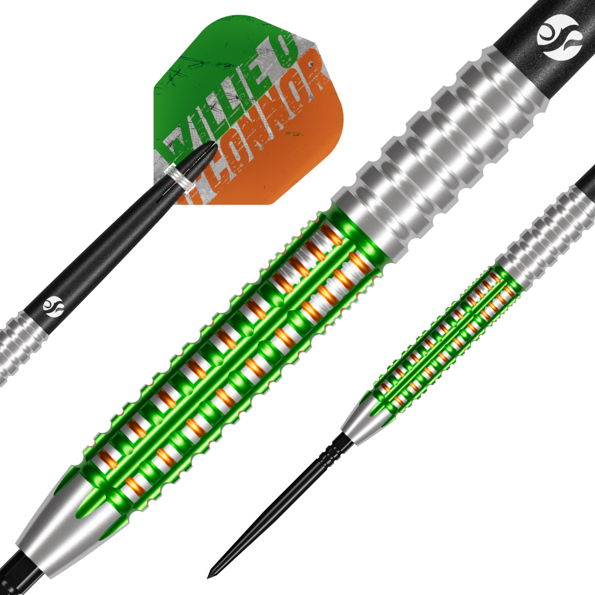 Shot Pro Series Willie O'Connor Steel Tip Dart Set-90% Tungsten Barrels