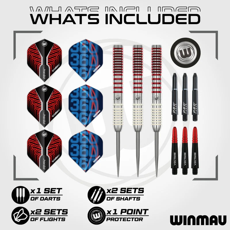 Winmau Jack Johnson Team 360 Darts - 90% Tungsten Signature - 24g