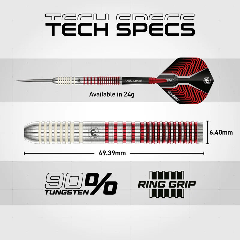 Winmau Jack Johnson Team 360 Darts - 90% Tungsten Signature - 24g