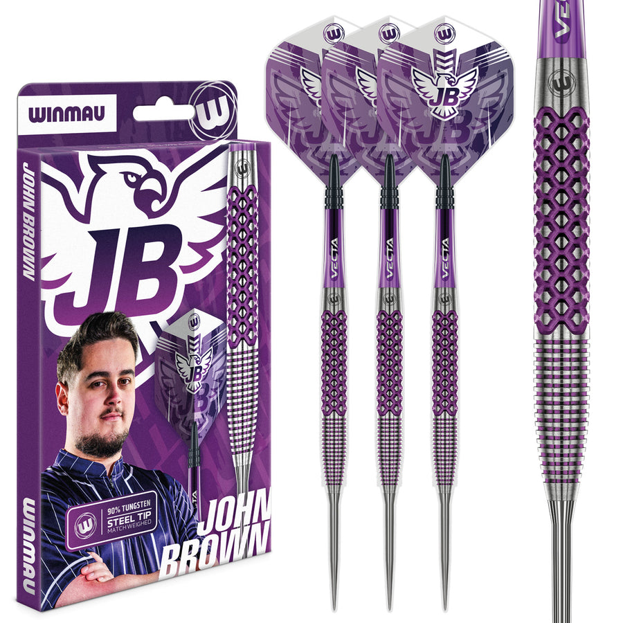Winmau John Brown Signature Edition 90% Tungsten Steel Tip Darts