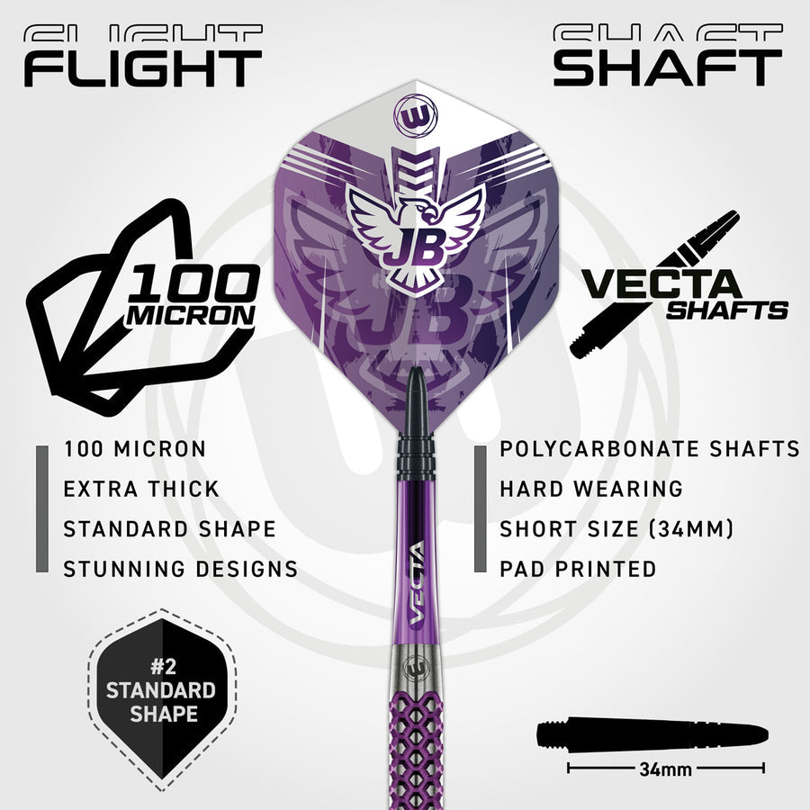 Winmau John Brown Signature Edition 90% Tungsten Steel Tip Darts