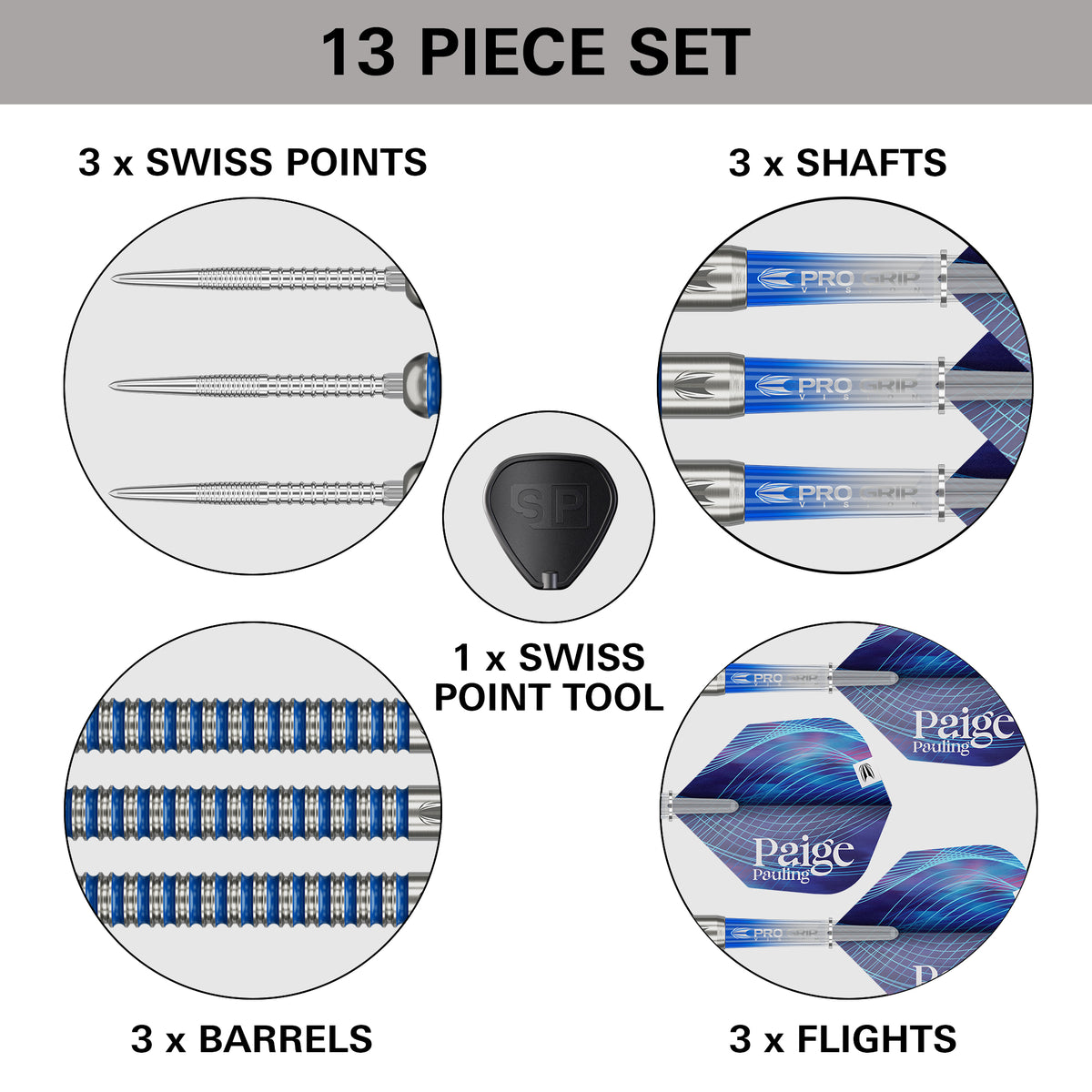 Paige Pauling 90% 22g SP Steel Tip Darts 2026