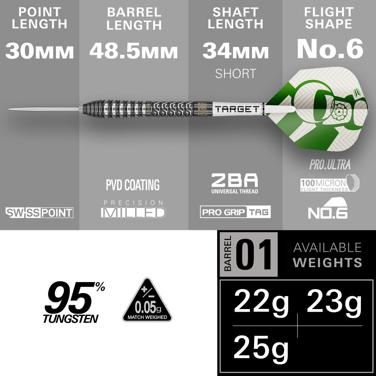 Charlie Manby 95% SP Steel Tip Darts 2026