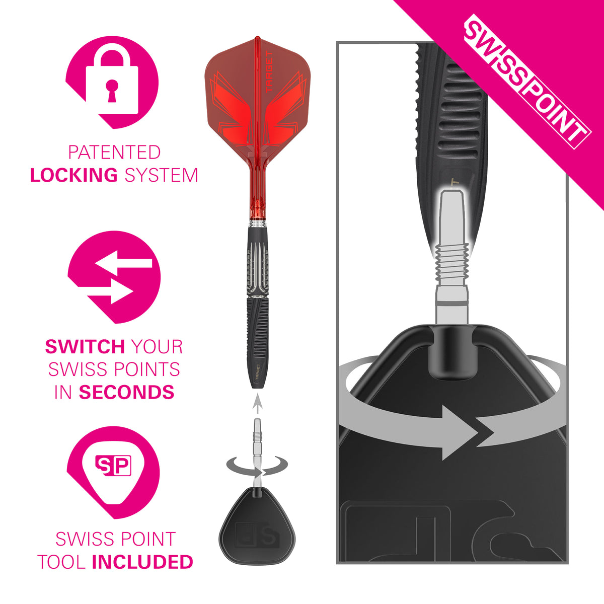 Target Shift 90% SP Steel Tip Darts 2026